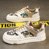 Lässige weiße flache Sommer-Sneakers für Herren